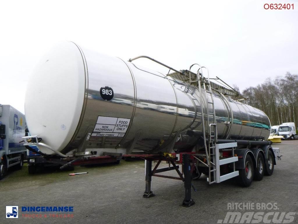  Crane Fruehauf Food tank inox 30 m3 / 1 comp Tankopleggers