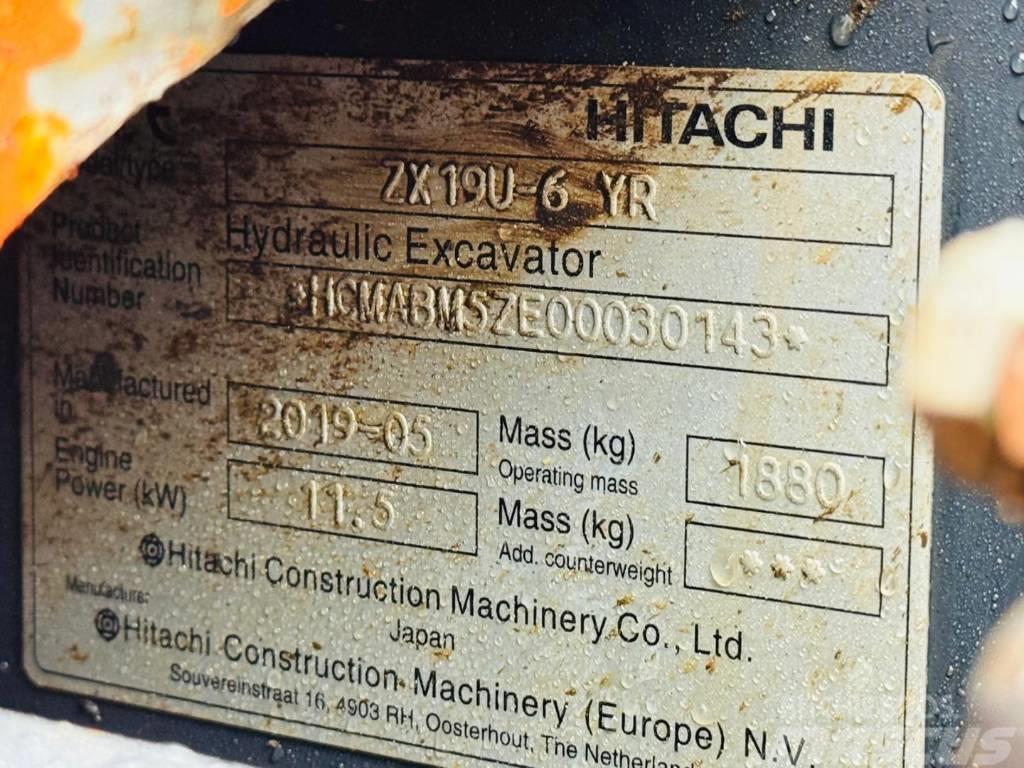 Hitachi ZX 19 U-6 Minigraafmachines < 7t