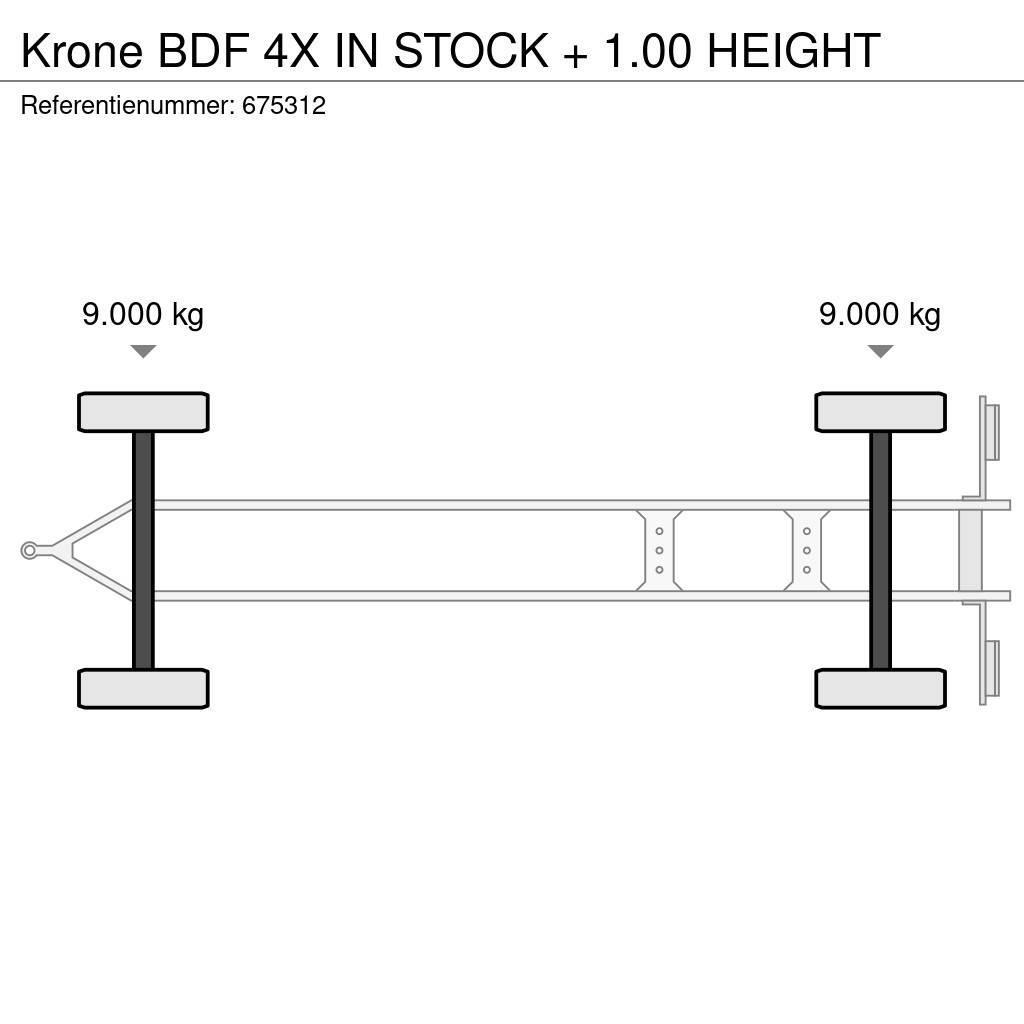 Krone BDF 4X IN STOCK + 1.00 HEIGHT Wissellaadbak