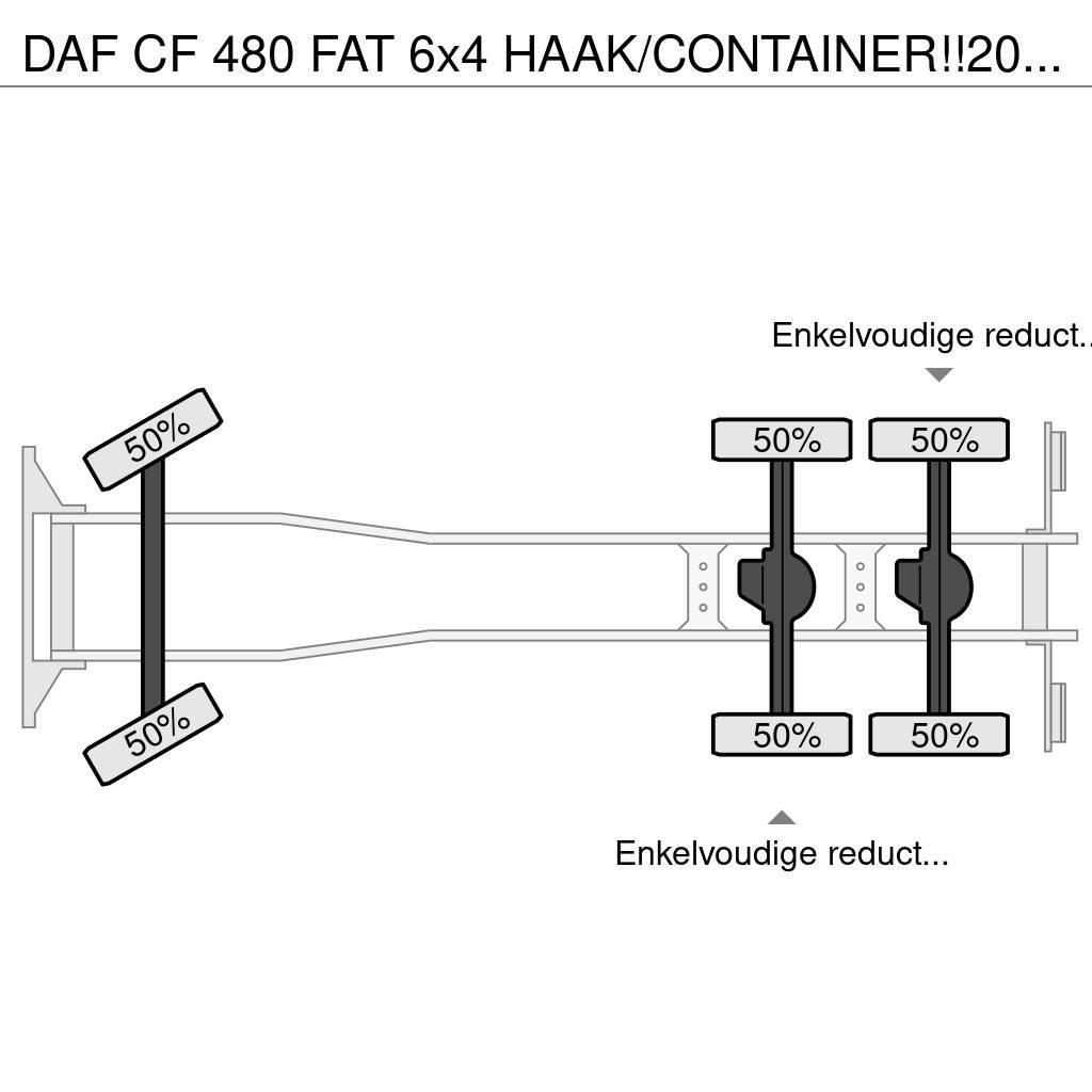 DAF CF 480 FAT 6x4 HAAK/CONTAINER!!2021!!34dkm!! Vrachtwagen met containersysteem