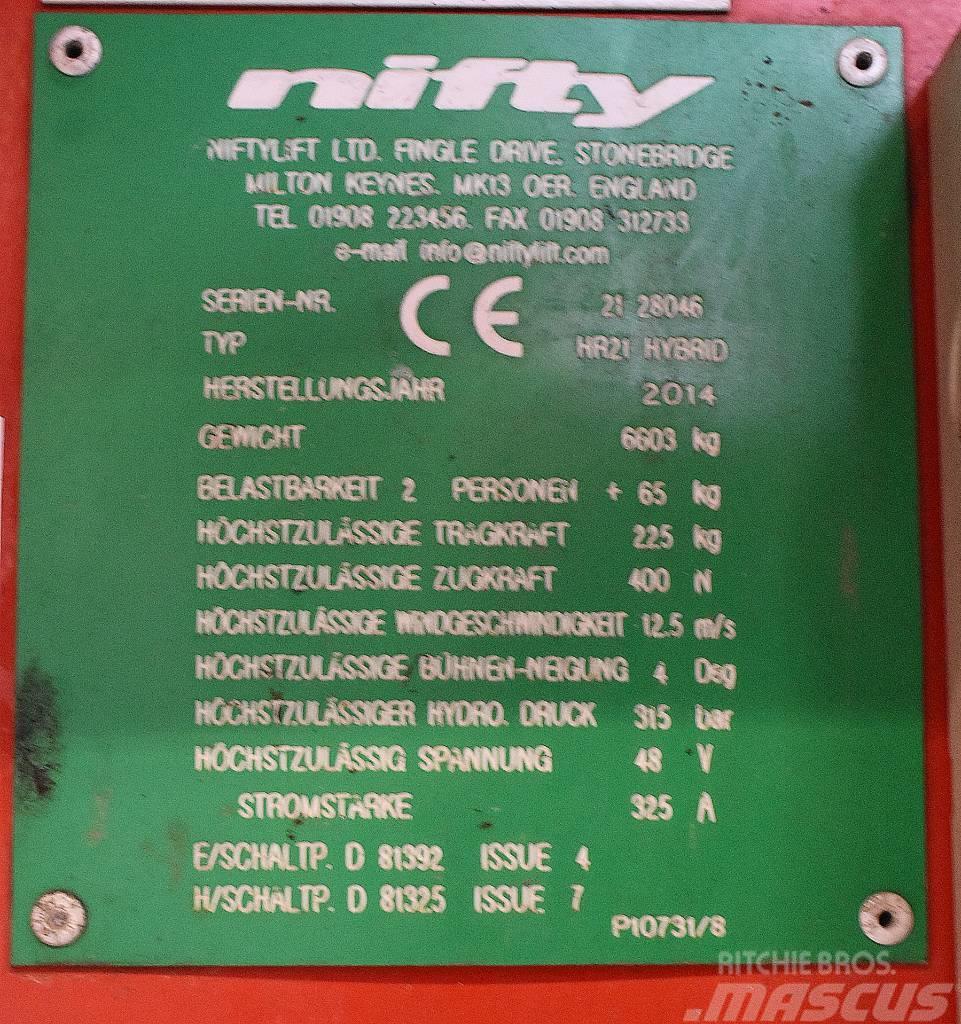 Niftylift BS2191 - HR21 Knikarmhoogwerkers
