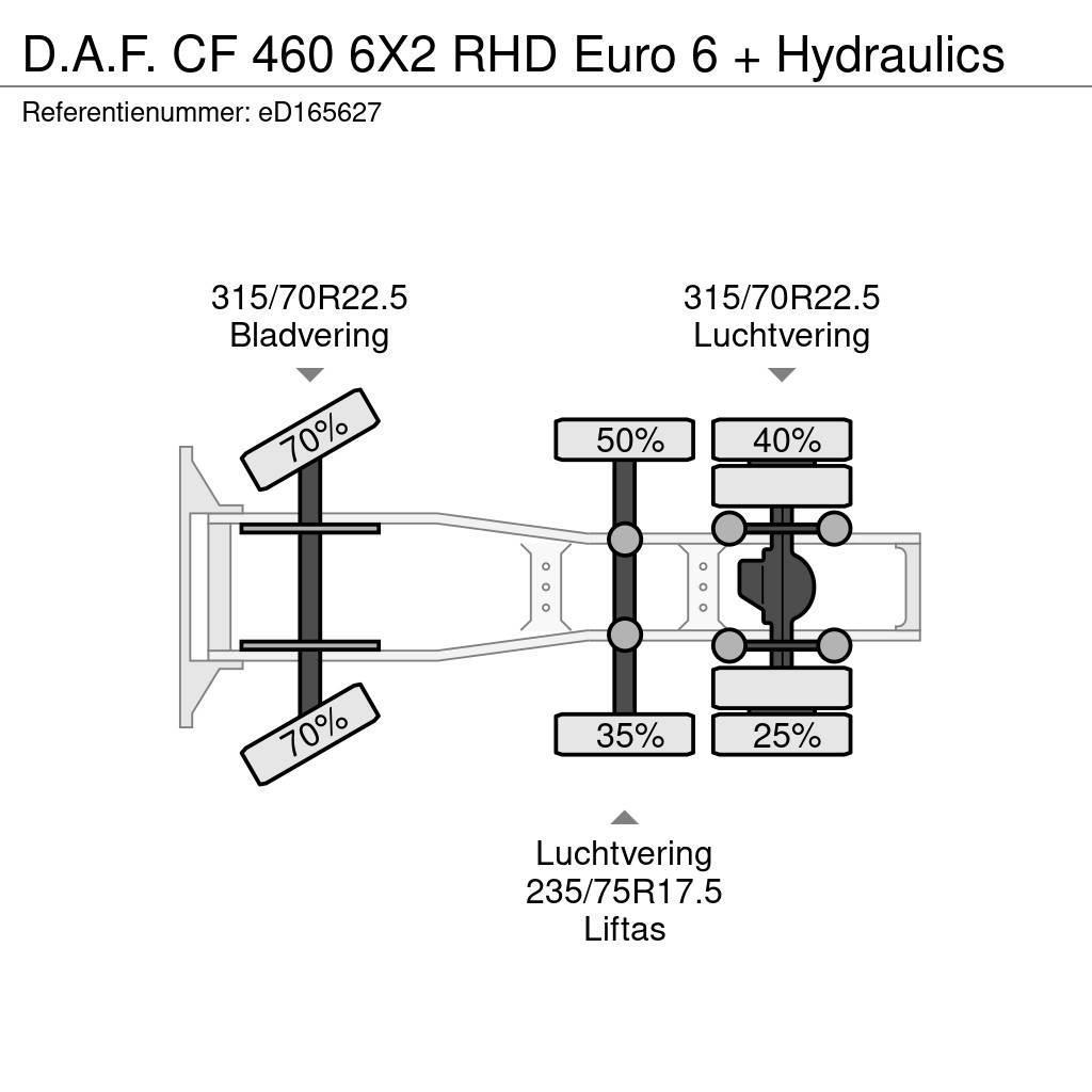 DAF CF 460 6X2 RHD Euro 6 + Hydraulics Trekkers