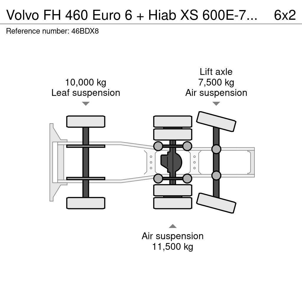 Volvo FH 460 Euro 6 + Hiab XS 600E-7 Hipro + Jib 135X-4 Trekkers