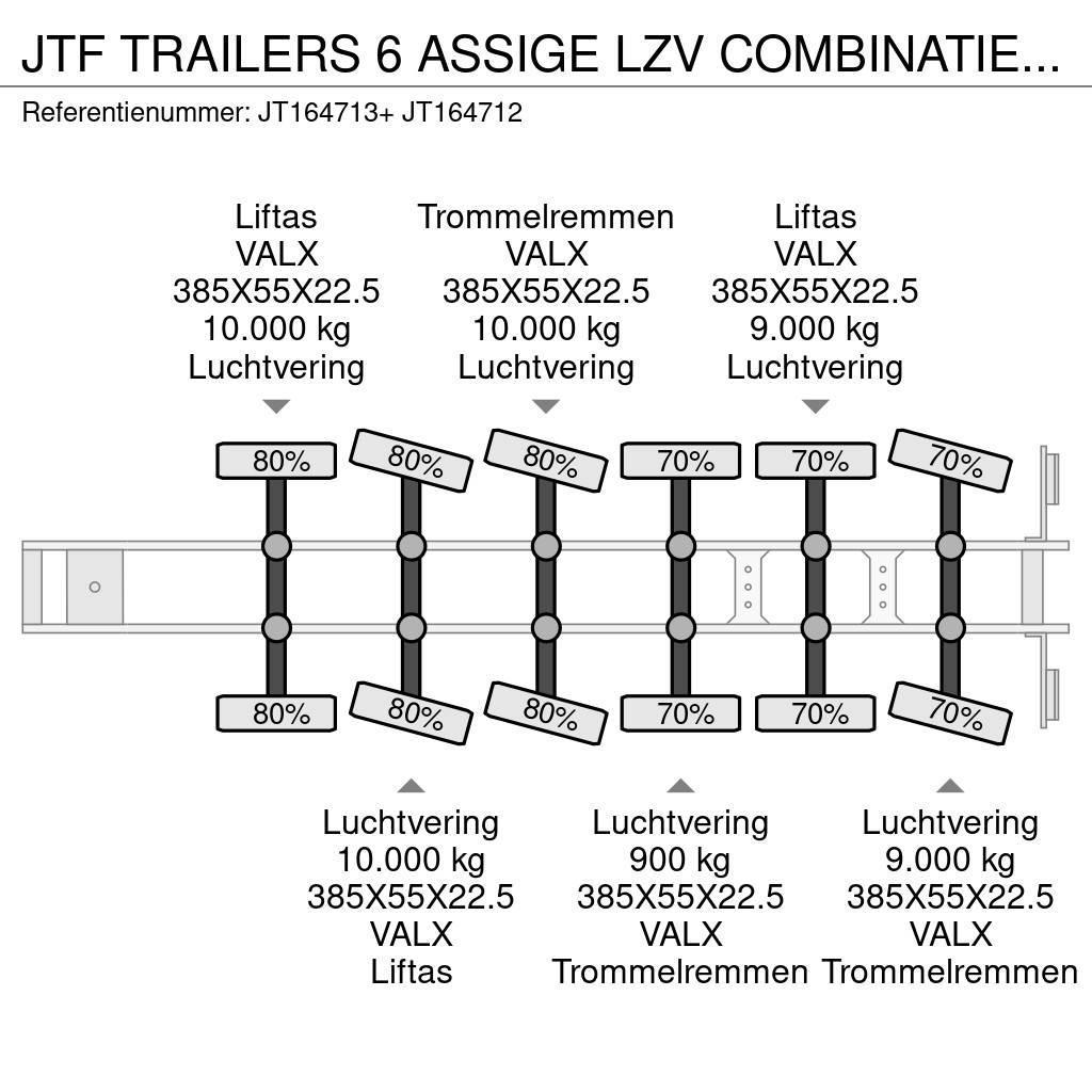  JTF TRAILERS 6 ASSIGE LZV COMBINATIE MET ON-22-XN Containerchassis