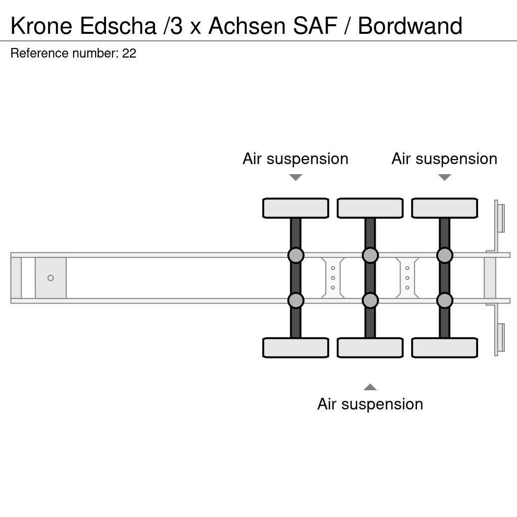Krone Edscha /3 x Achsen SAF / Bordwand Schuifzeilen