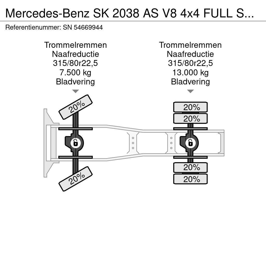 Mercedes-Benz SK 2038 AS V8 4x4 FULL STEEL SUSPENSION (ZF16 MANU Trekkers
