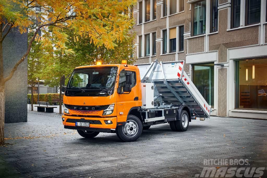 Fuso Fuso eCanter ellastbil 8,55 ton lastväxlare Vrachtwagen met containersysteem