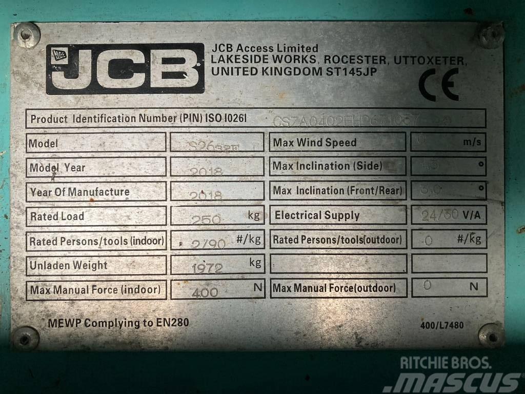 JCB S2632E Scissor lifts