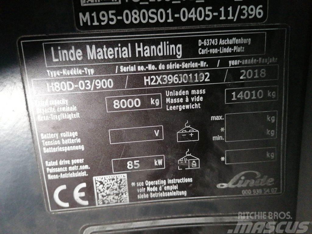 Linde H80D-03/900 Diesel heftrucks