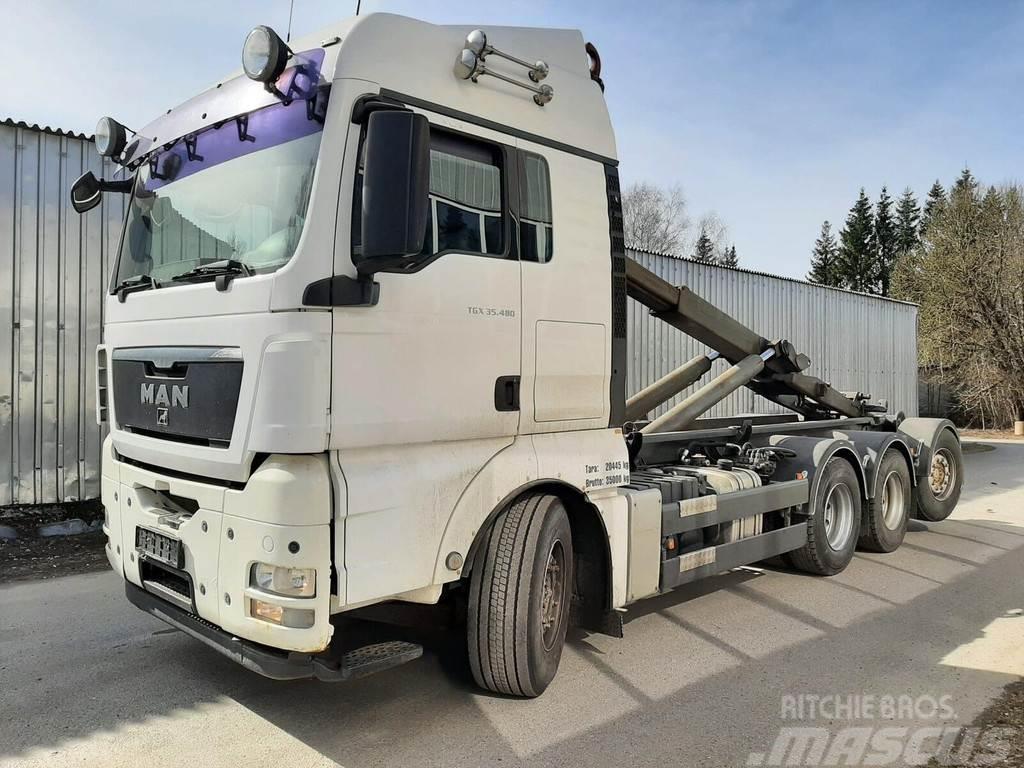 MAN TGX 35.480 8X4 Vrachtwagen met containersysteem