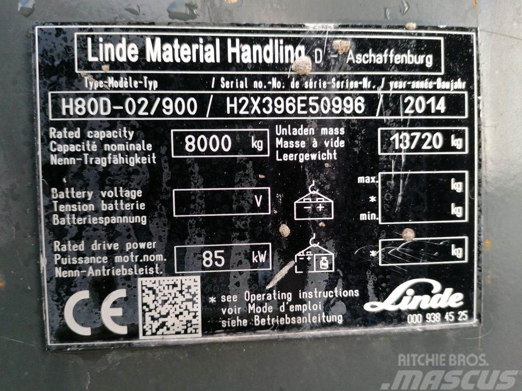 Linde H80D-02/900 Diesel heftrucks