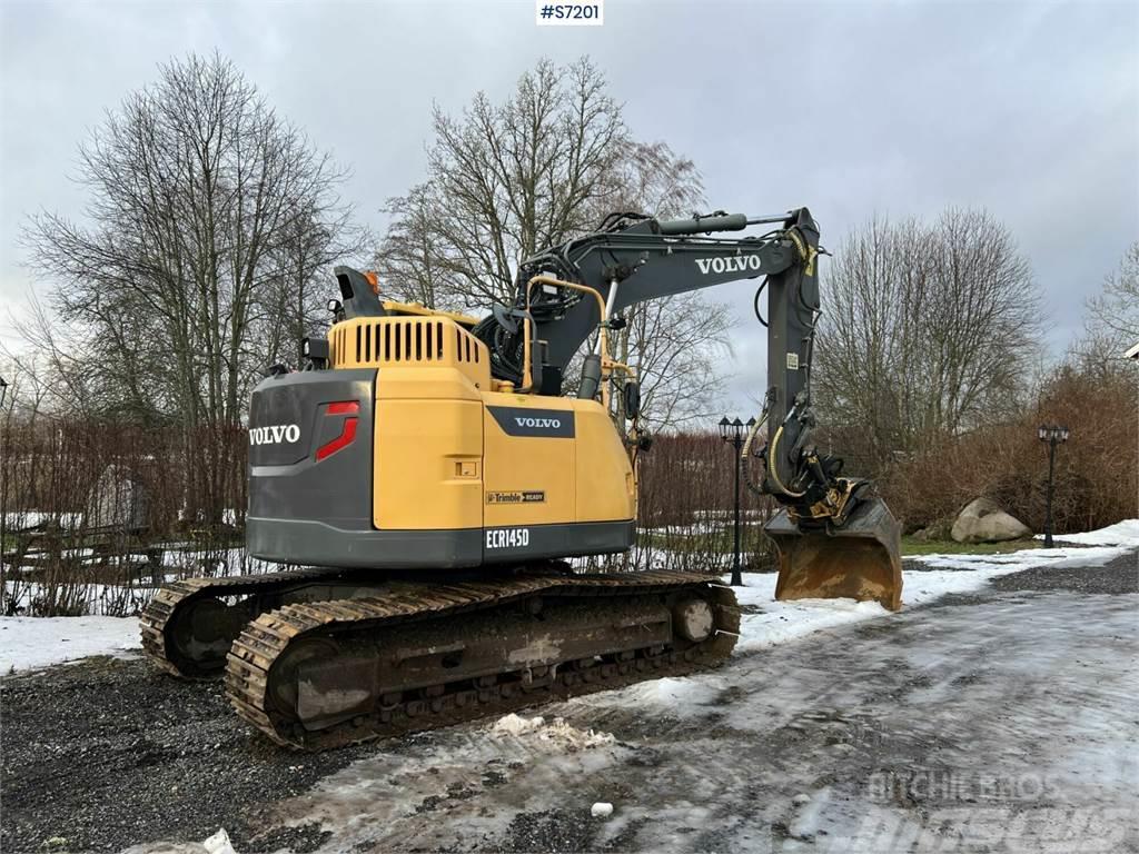 Volvo ECR145 D Excavator with Engcon tiltrotator and gri Rupsgraafmachines