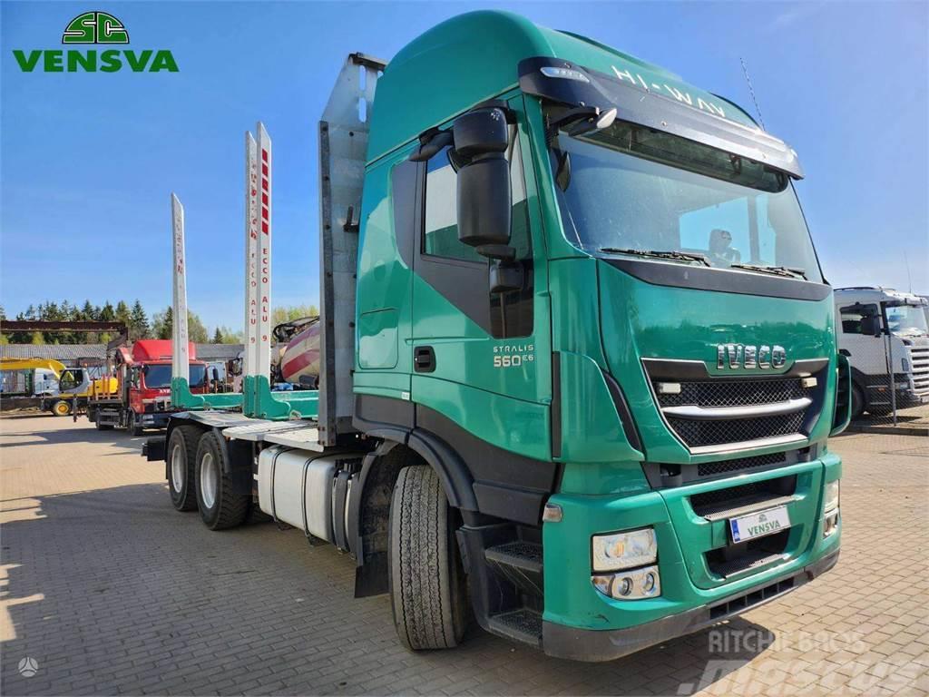 Iveco STRALIS 560 6x4 Hout-Bakwagens