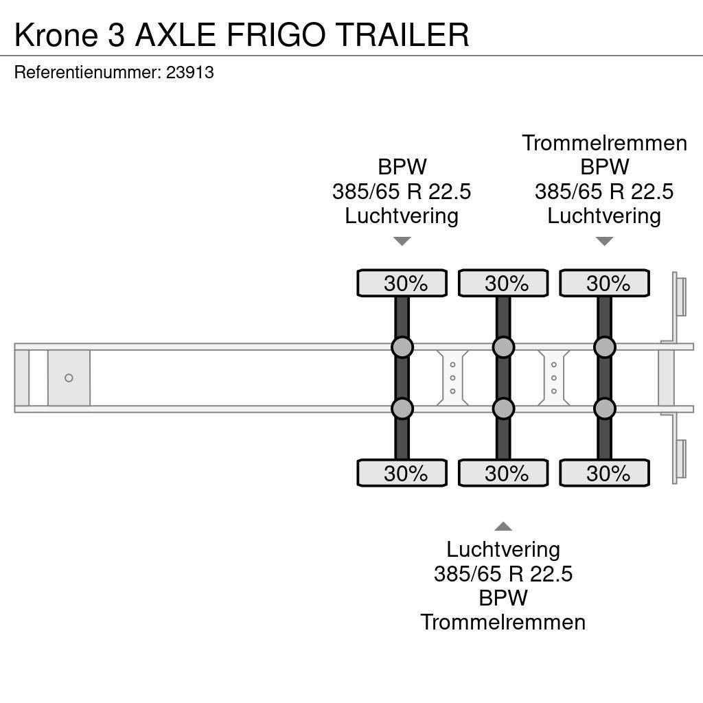 Krone 3 AXLE FRIGO TRAILER Koel-vries opleggers