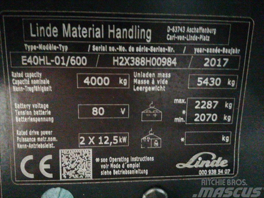 Linde E40HL-01/600 Elektrische heftrucks