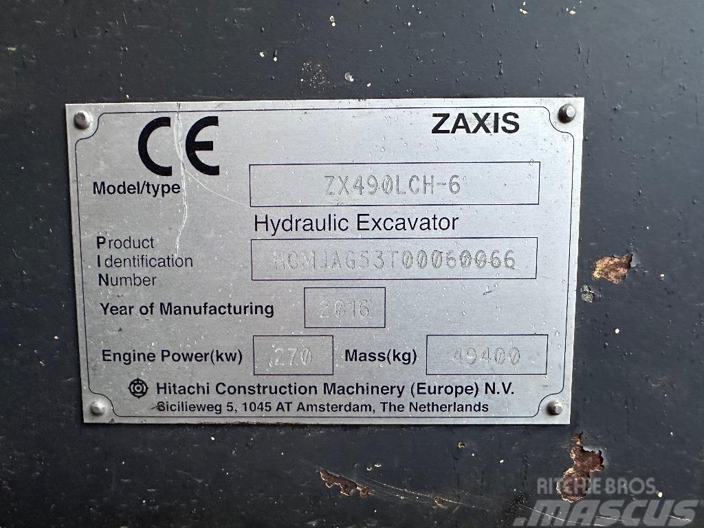 Hitachi ZX 490 LCH Rupsgraafmachines
