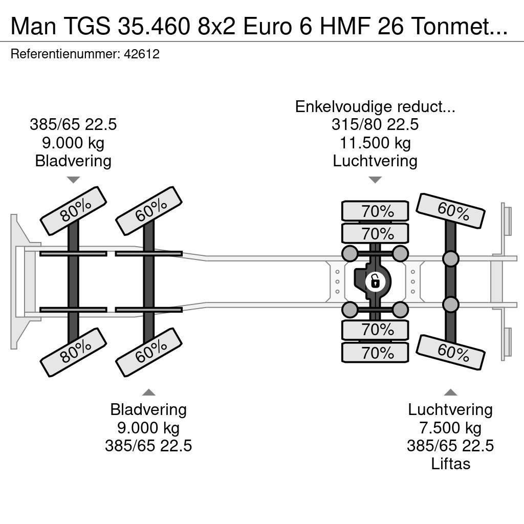 MAN TGS 35.460 8x2 Euro 6 HMF 26 Tonmeter laadkraan Hook lift trucks