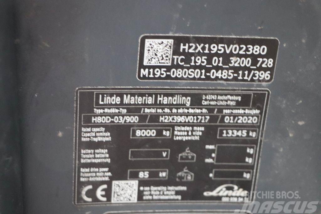 Linde H80D-03/900 Diesel heftrucks