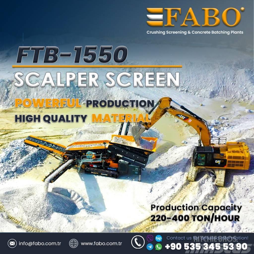 Fabo FTB 1550 Scalping Screener Apron/Belt Feeder Stock Zeefinstallatie