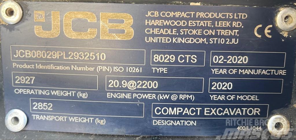 JCB 8029 CTS Minigraafmachines < 7t