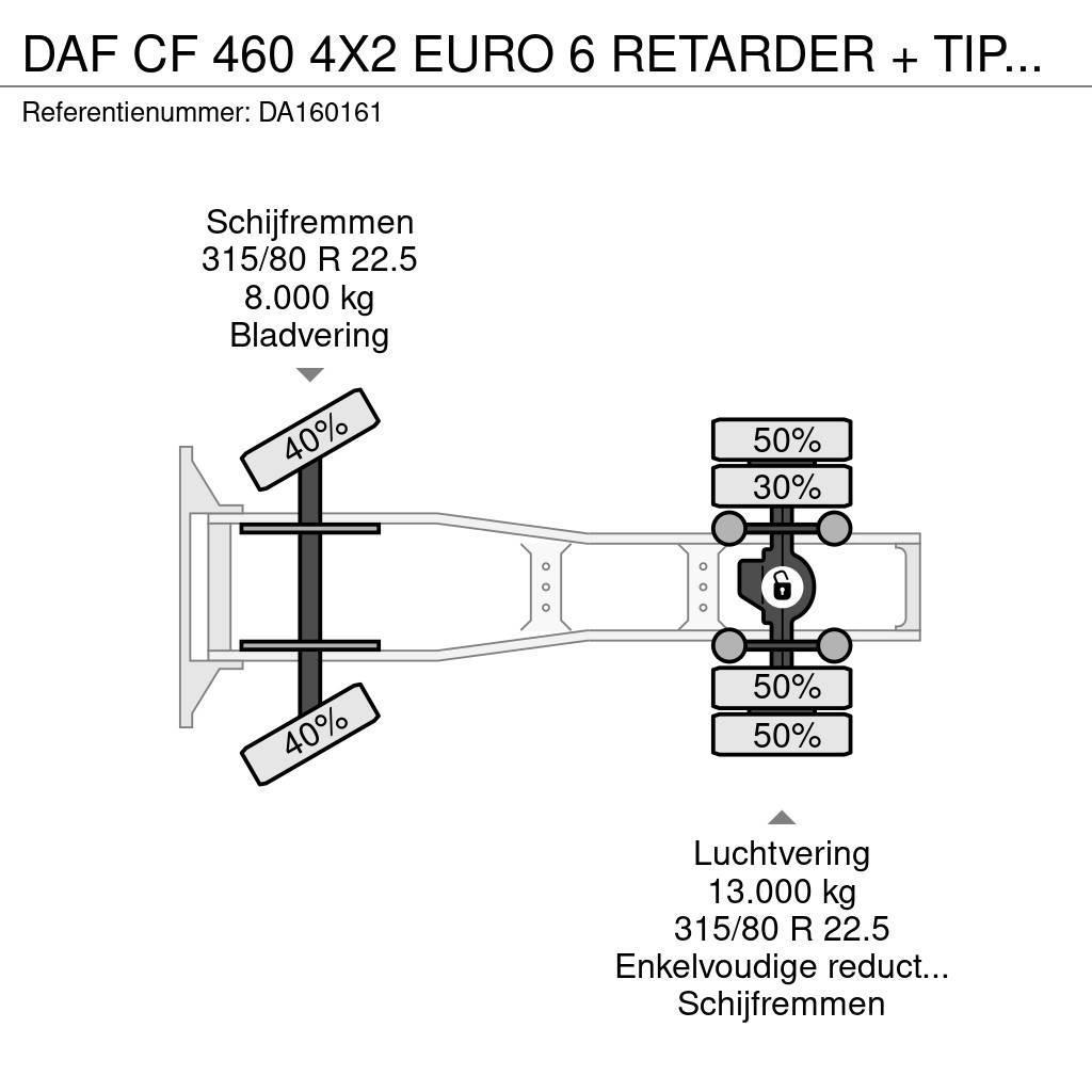 DAF CF 460 4X2 EURO 6 RETARDER + TIPPER HYDRAULIC Trekkers