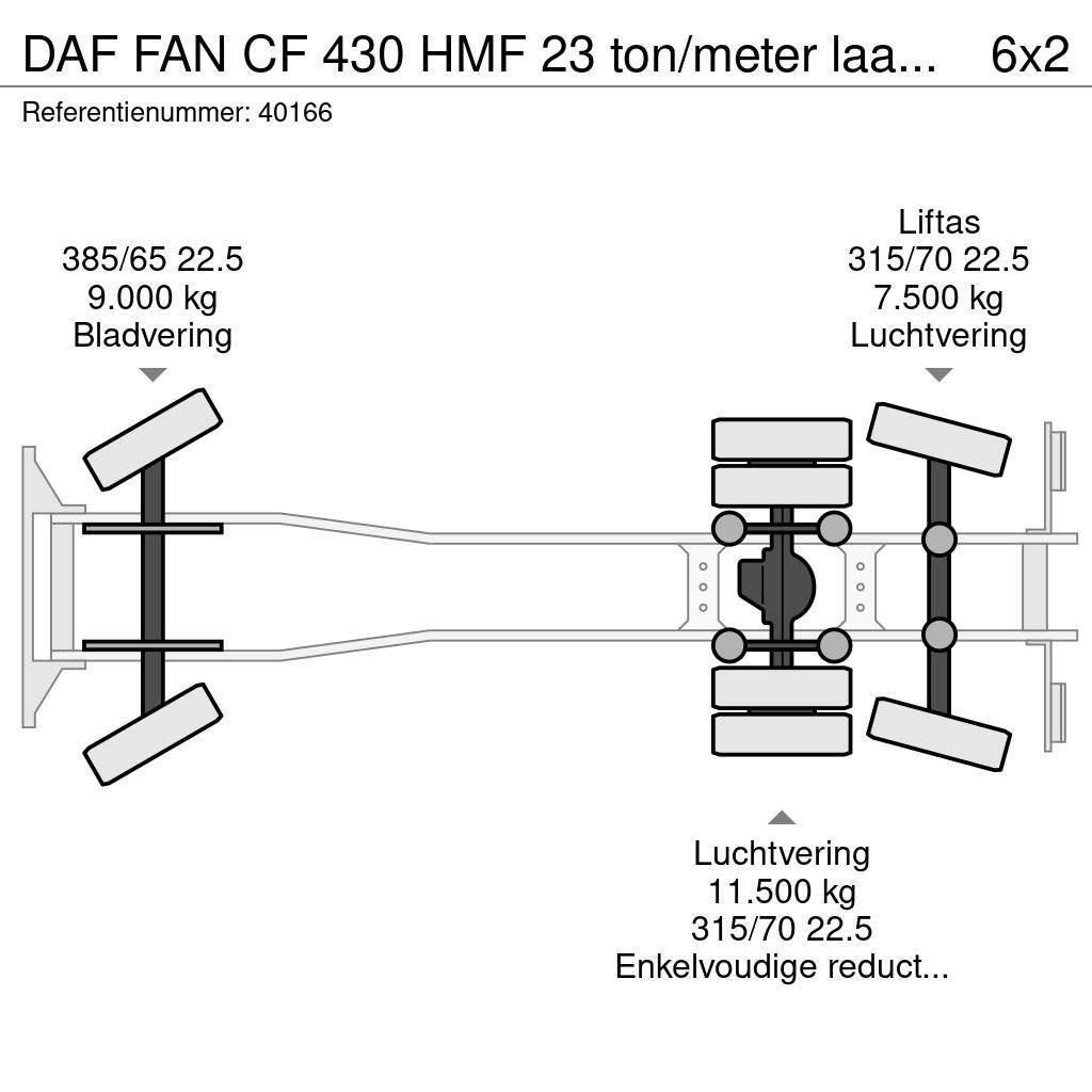 DAF FAN CF 430 HMF 23 ton/meter laadkraan + Welvaarts Vrachtwagen met containersysteem