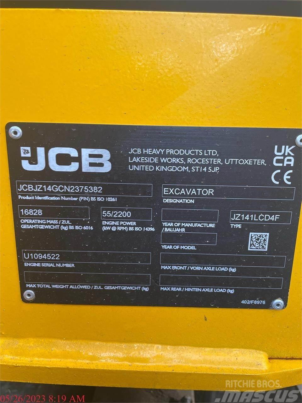 JCB JZ141 LC Rupsgraafmachines