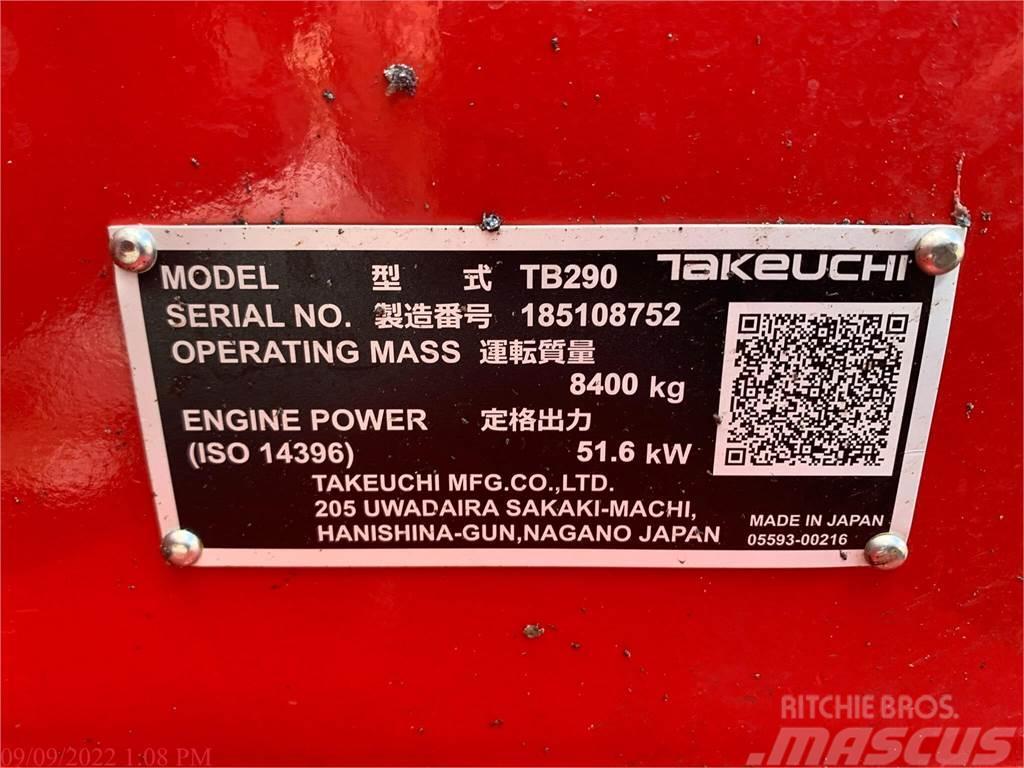 Takeuchi TB290 Rupsgraafmachines