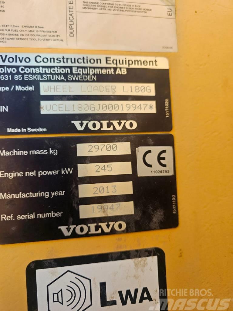 Volvo L180G capacity 6,1 m3 with weight / l150 l180 Wielladers