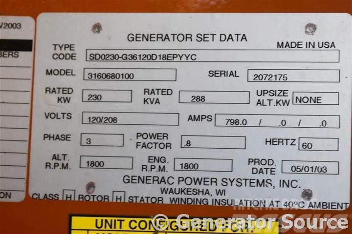 Generac 230 kW - JUST ARRIVED Diesel generatoren