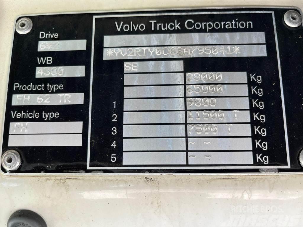 Volvo FH 460 6x2 9 TON FRONT AXLE / PTO / CHASSIS L=6300 Chassis met cabine