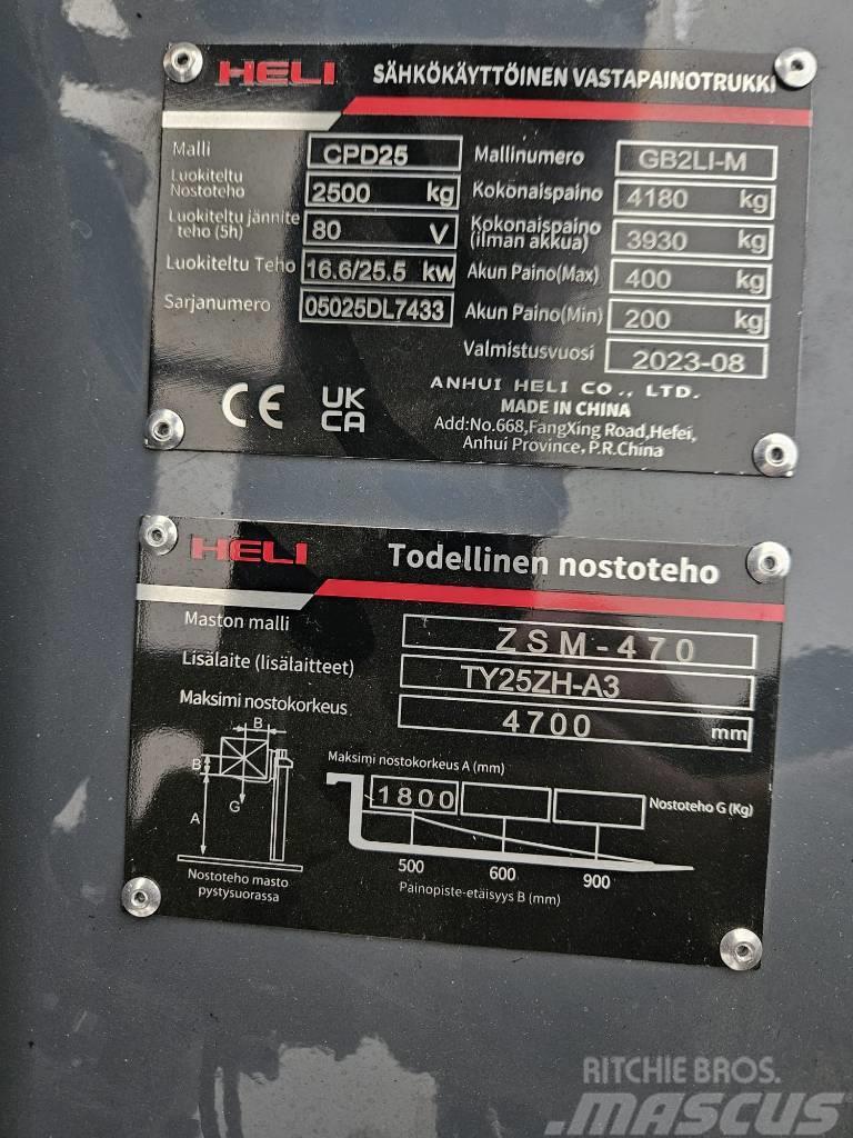 Heli CPD 25 GB2LI-M Elektrische heftrucks