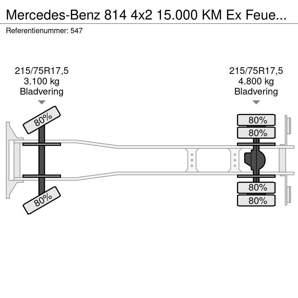 Mercedes-Benz 814 4x2 15.000 KM Ex Feuerwehr Topcondition! Chassis met cabine