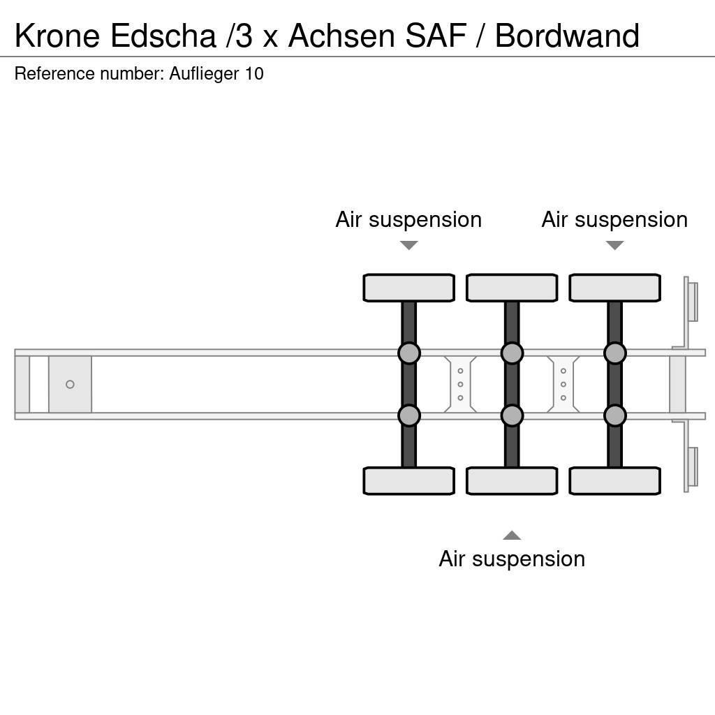 Krone Edscha /3 x Achsen SAF / Bordwand Schuifzeilen