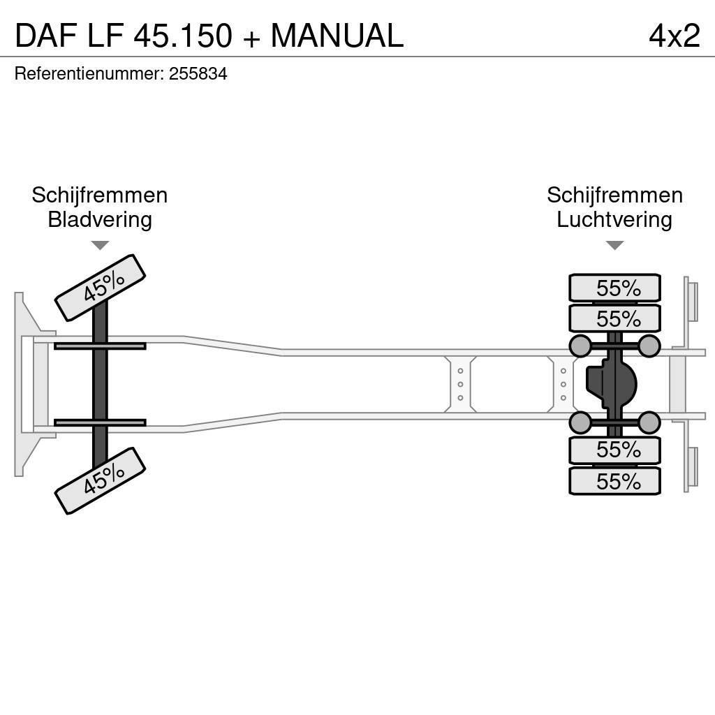 DAF LF 45.150 + MANUAL Platte bakwagens