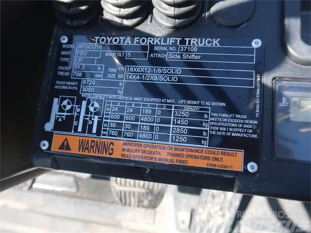 Toyota 8FGCU18 LPG heftrucks