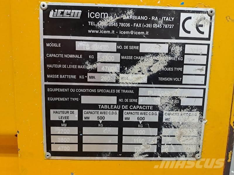 Icem TE 16/470 GAL Zelfrijdende stapelaars
