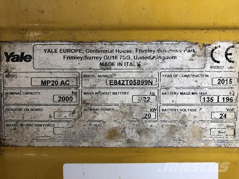 Yale MP20AC Electro-pallettrucks