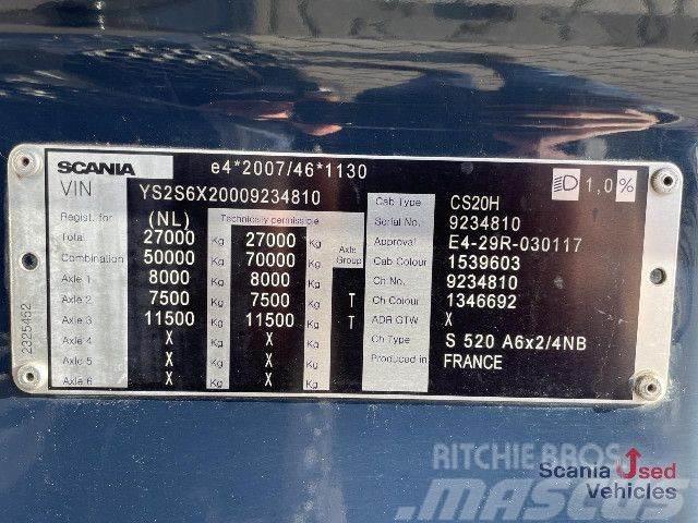 Scania S 520 A6x2/4NB DIFF LOCK RETARDER 8T FULL AIR V8 Trekkers