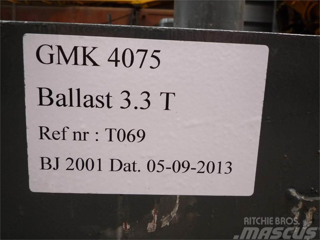 Grove GMK 4075 counterweight 3,3 ton Kranen onderdelen en gereedschap