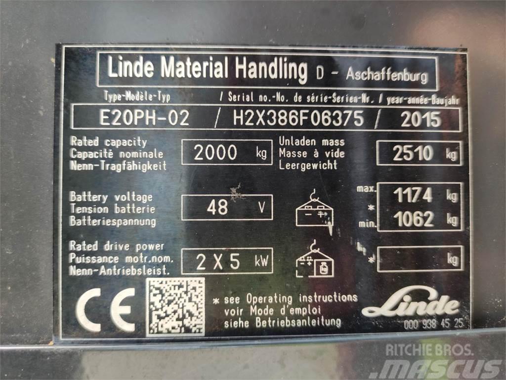 Linde E20-PH-02 Elektrische heftrucks