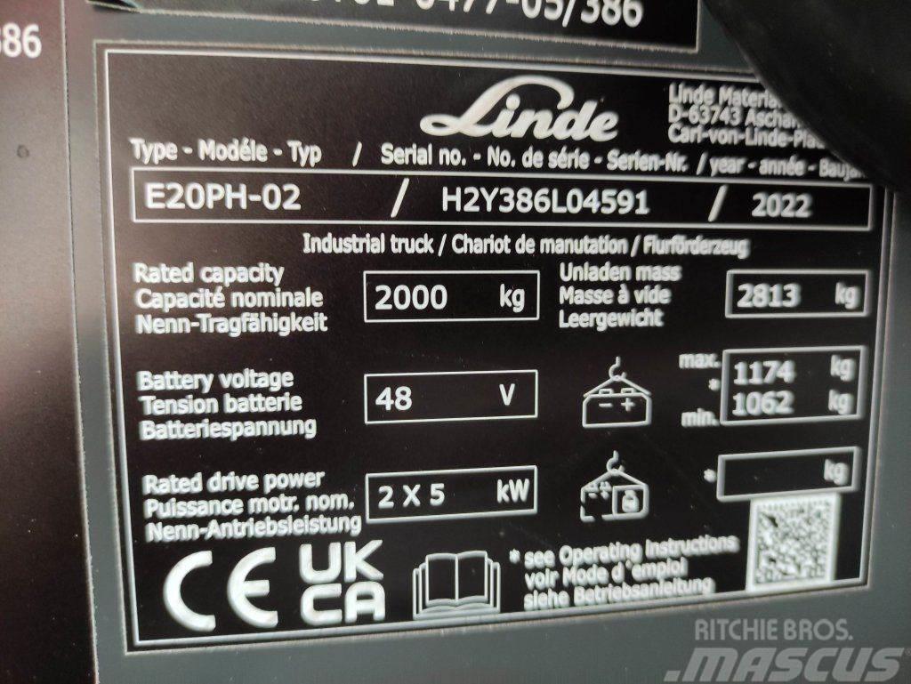 Linde E20PH-02-386-EVO *Batterie NEU* Elektrische heftrucks