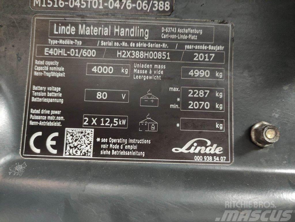 Linde E40HL-01/600-388 Elektrische heftrucks