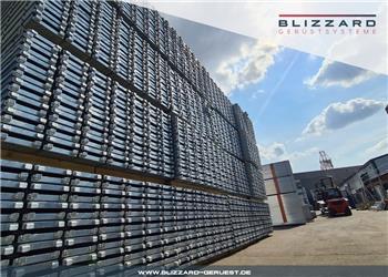  163 m² neues Fassadengerüst mit Stahlböden Blizzar
