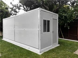 20 ft x 8 ft x 8 ft Foldable Metal Storage Shed wi