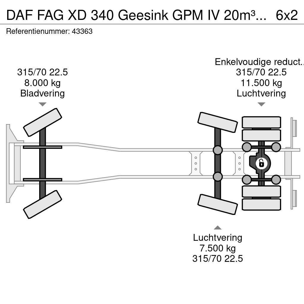 DAF FAG XD 340 Geesink GPM IV 20m³ GEC Vuilniswagens