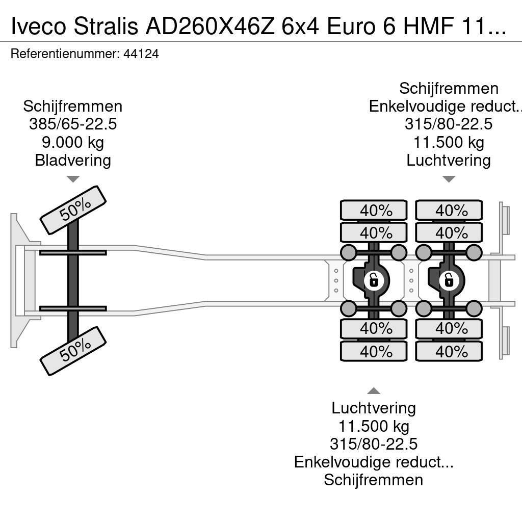 Iveco Stralis AD260X46Z 6x4 Euro 6 HMF 11 Tonmeter laadk Kranen voor alle terreinen