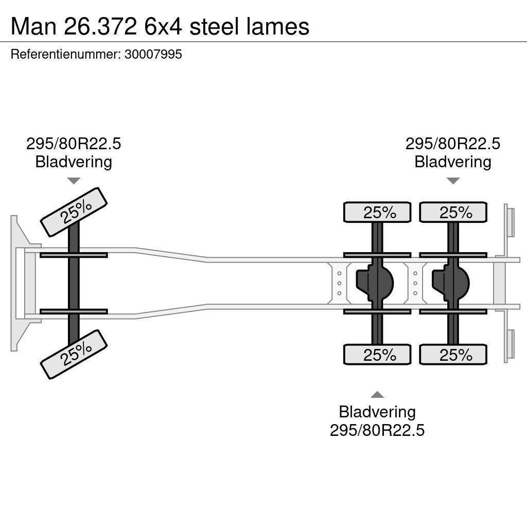 MAN 26.372 6x4 steel lames Platte bakwagens