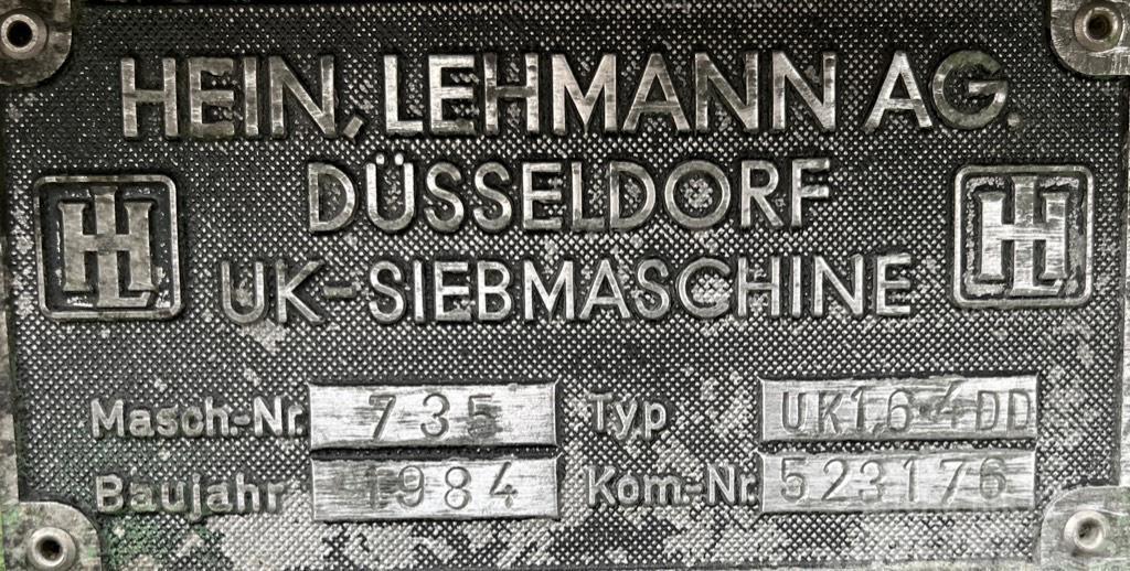  Hein Lehmann UK 1,6-4 DD Zeefinstallatie