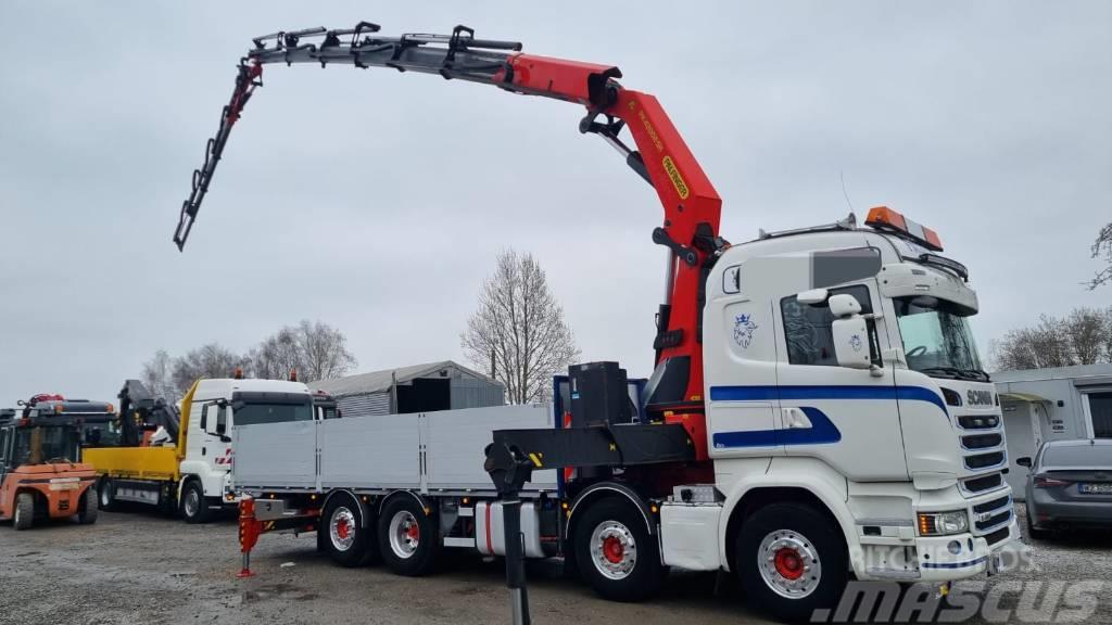 Scania R490 + PALFINGER 42002+JIB /EURO 6/ Vlakke laadvloer met kraan